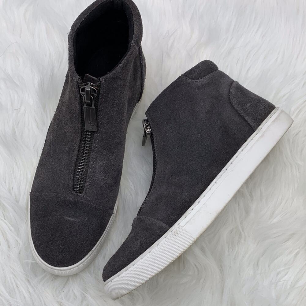 Kenneth Cole Kayla Suede Zip Sneakers Size 8‎